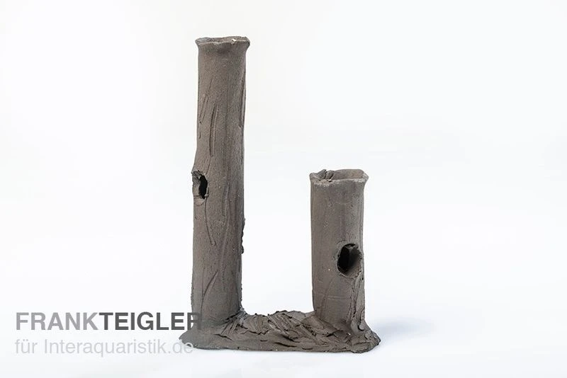 Aquariumkeramik Garnelenstamm Doppelt Schwarz 3 Aquariumkeramik Garnelenstamm Doppelt Schwarz